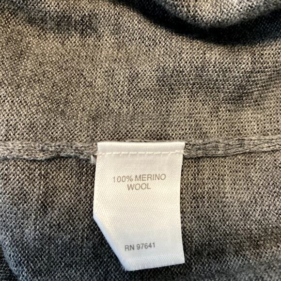 J.Jill Merino Wool Sweater 100% Wool Boat Neck Long Sleeve Gray Petite Large - Picture 3 of 5